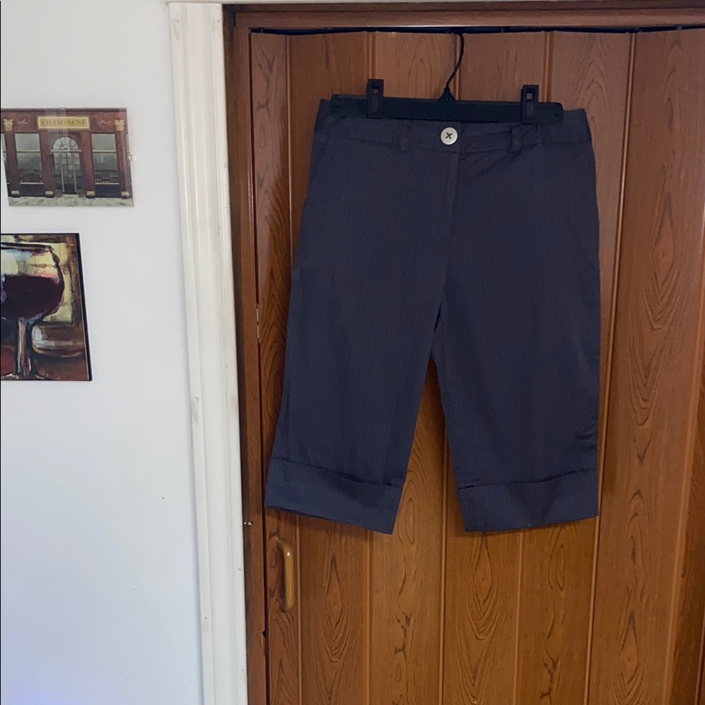 Vintage Charcoal Cuffed Bermuda Shorts